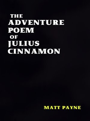 cover image of The Adventure Poem of Julius Cinnamon